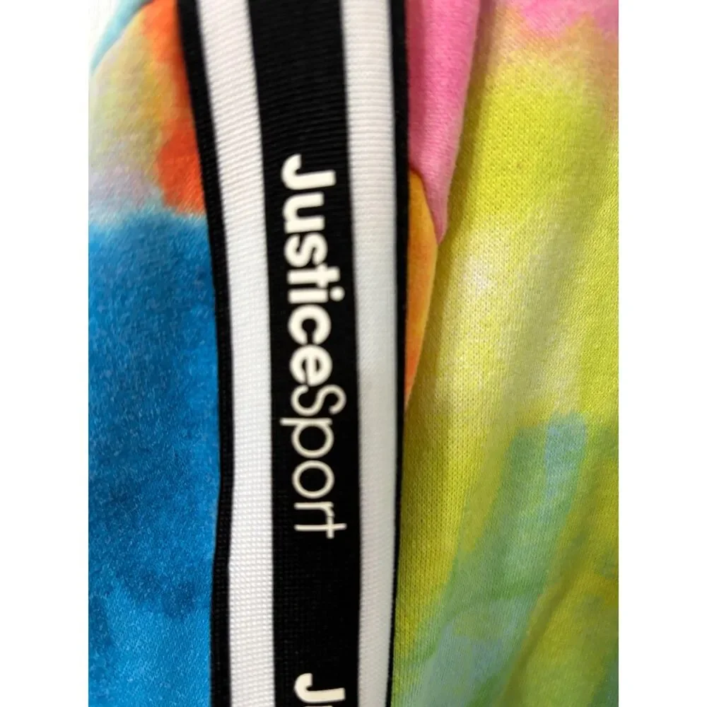 Justice Sport 16P-18P Pastel Tie Dye Cotton Hoodie 